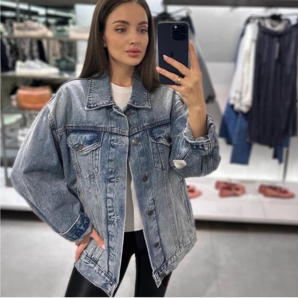 ZARA DENIM JACKET ZW LIMITED EDITION - Picture 1 of 8